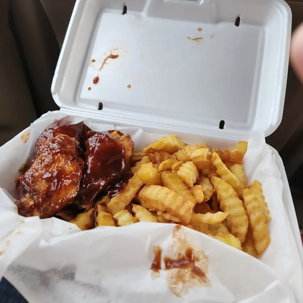 Chicken Wings with Fries